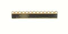Gold Filled Scalloped Edge Retro Bar Squared Vintage Pin/Brooch