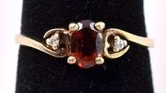 Fancy Red Garnet Ring In Yellow Gold