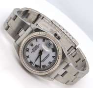 Rolex Datejust 26mm White Roman Dial Watch