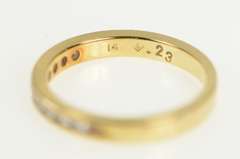 14K Yellow Gold 0.25 Ctw Diamond Classic Channel Wedding Band Ring