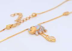 Fabulous 20kt Yellow Gold Elephant Necklace