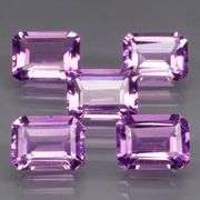 Vibrant 7.54ct 8x6mm real Bolivian Amethyst set