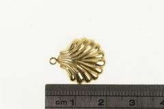 14K Yellow Gold Scallop High Relief Sea Shell Ocean Charm/Pendant