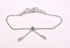 Adjustable CZ Bracelet In Sterling Silver