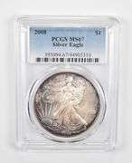 MS67 2008 American Silver Eagle - PCGS Insane Tone!