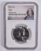 PF69 1957 Franklin Half Dollar NGC