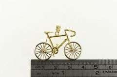 14K Yellow Gold 3D Articulated Bicycle Bike Travel Charm/Pendant