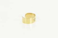 14K Yellow Gold Diamond Inset North Star Open Back Toe Ring