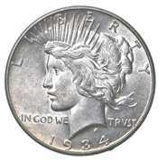 1934-S Peace Silver Dollar