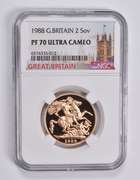 PF70 UCAM 1988 Great Britain 2 Sovereign NGC Pounds
