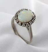 classic Opal & Diamond Ring