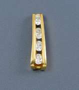 Sparkling Channel Set Diamond Pendant