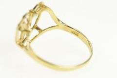 10K Yellow Gold Textured K Initial Monogram Name Heart Love Ring
