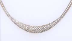 The Most Incredible White Gold Pave Diamond Collar Necklace