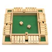 Wooden Traditional Four Sided 10 Number Dice Party