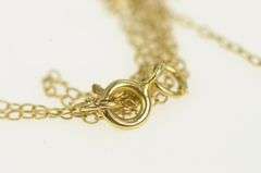 10K Yellow Gold 1.1mm Classic Cable Link Fancy Chain Necklace