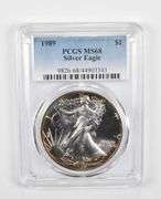 MS68 1989 American Silver Eagle - PCGS Insane Tone!