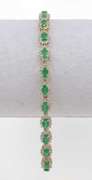 Elegant Emerald and Diamond Bracelet