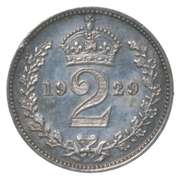 1929 Great Britain 2 Pence Maundy