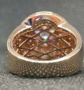 4.00 C.T. T.W. CIRCLE CHAMPIONSHIP STYLE MENS ROSE GOLD ROUND DIAMOND RING