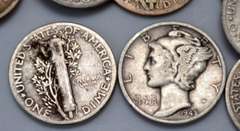 50 Assorted Mercury Dimes From A Mini Hoard