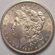 1881-S Morgan Silver Dollar Flashy Circulated