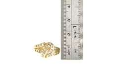 14K Yellow Gold 0.72 Ctw Baguette & Round Diamond Knot Ring