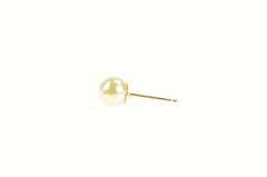 14K Yellow Gold 5.5mm Pearl Simple Vintage Classic Single Earring