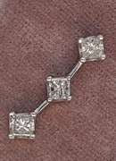 14K WHITE GOLD CHARM WITH DIAMONDS