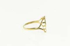 10K Yellow Gold Textured K Initial Monogram Name Heart Love Ring