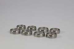 Lot of 19 Stainless Steel 316L Laser Cut Dragon Rings Various Sizes