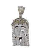 14K WHITE GOLD RELIGION CHARM DIAMONDS