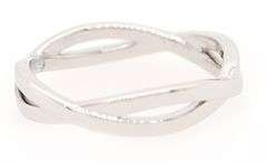 De Beers Infinity Wedding Band Ring in 18K W/Box