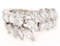 2.35ctw Marquise and Round Diamond Eternity Ring in Platinum