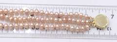 Three Row Pink Pearl Necklace