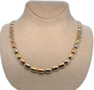 14K GOLD TWO COLOR CHAIN NECKLACE
