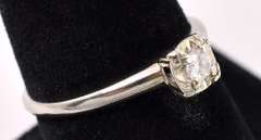 Solitaire Diamond Ring In Yellow Gold