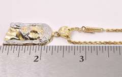 Heavenly Jesus Pendant Necklace In 14K Yellow Gold