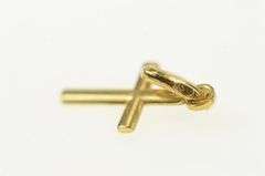 14K Yellow Gold Classic Cross Christian Faith Symbol Charm/Pendant