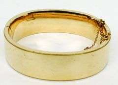 Ornate Antique Wide Gold Filled Bangle Bracelet