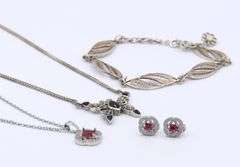 Group Lot of Vintage 925 Sterling Silver Miscellaneous Jewelry