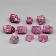 Untreated 21.51ct collectors uncut Ruby set