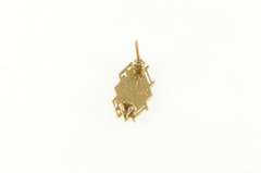 14K Yellow Gold Victorian L Black Enamel Sim. Garnet Lapel Pin/Brooch