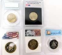 Lot of 5 U.S. Coins, All Graded