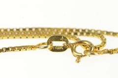 14K Yellow Gold 1.0mm Square Classic Box Link Chain Necklace