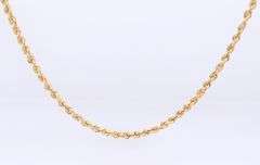 Popular Yellow Gold Rope Chain Necklace