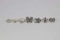 .925 Sterling Silver Butterfly Ring Lot (73 Ring Lot) Various Styles & Sizes