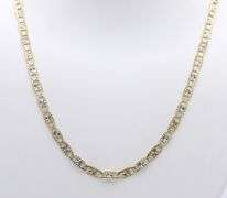Impressive Diamond Cut 14kt Tri Tone Gucci Link Chain