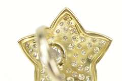 14K Yellow Gold 1.50 Ctw Diamond Pave Star Statement Ring