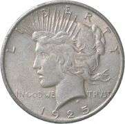 1925 Peace Silver Dollar "Calico Ghost Town" Stickered Back
